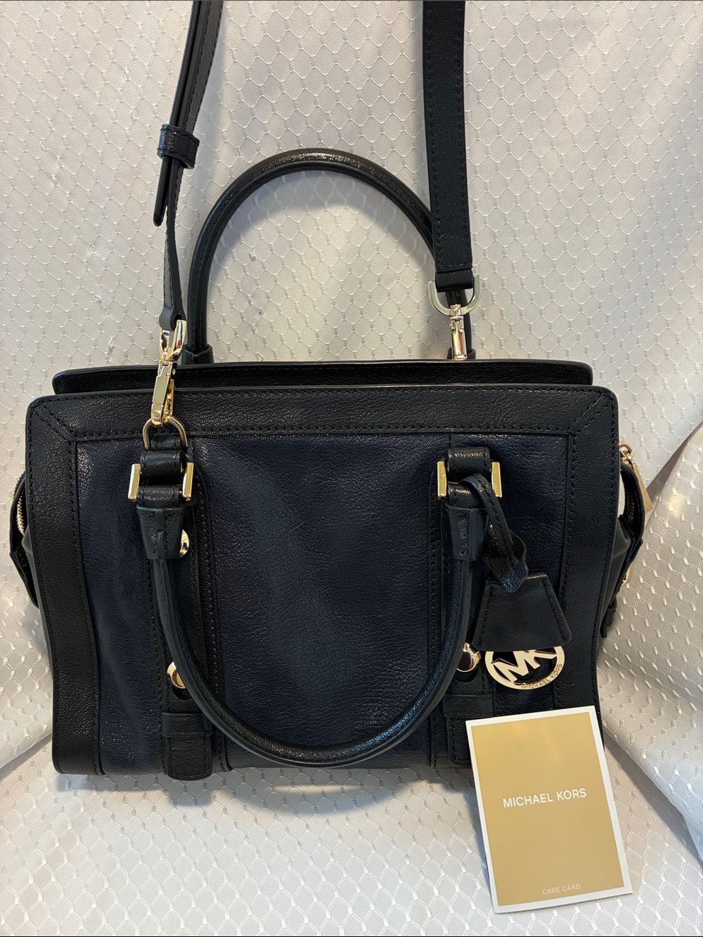 Michael Kors Collins Studded Medium Luxe Satchel Like New!!